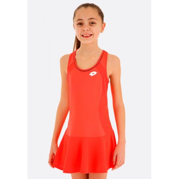 Акция на Теннисное платье детское Lotto SQUADRA G DRESS PL  RED FLUO 210401/4M6 от Lotto-sport
