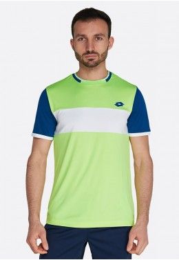 Одежда для тенниса Футболка для тенниса мужская Lotto TOP TEN II TEE BCK PL 212820/1D2