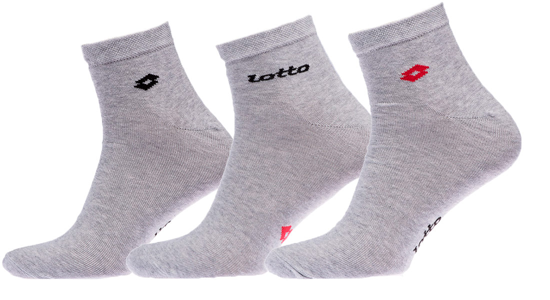 

Носки Lotto MAN ANKLE SOCKS (Упаковка,3 пары) GILA_GM, Grey melange