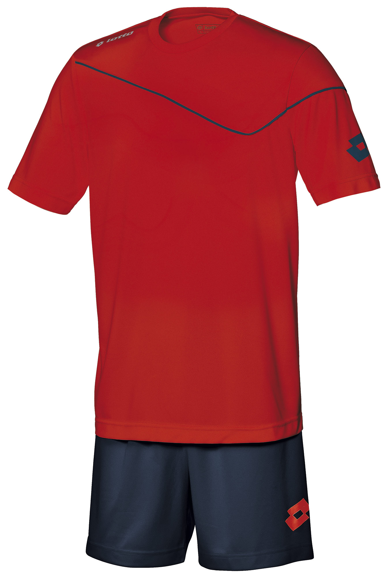 

Комплект игровой формы детский (шорты, футболка) Lotto KIT SIGMA JR Q8554, Flame/navy