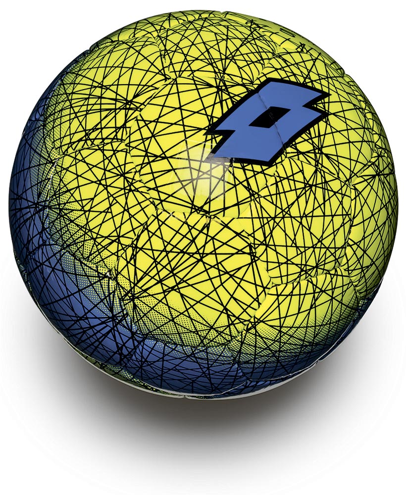 

Мяч футбольный Lotto BALL FB500 LZG  S4086, Yellow safety/blue shiver