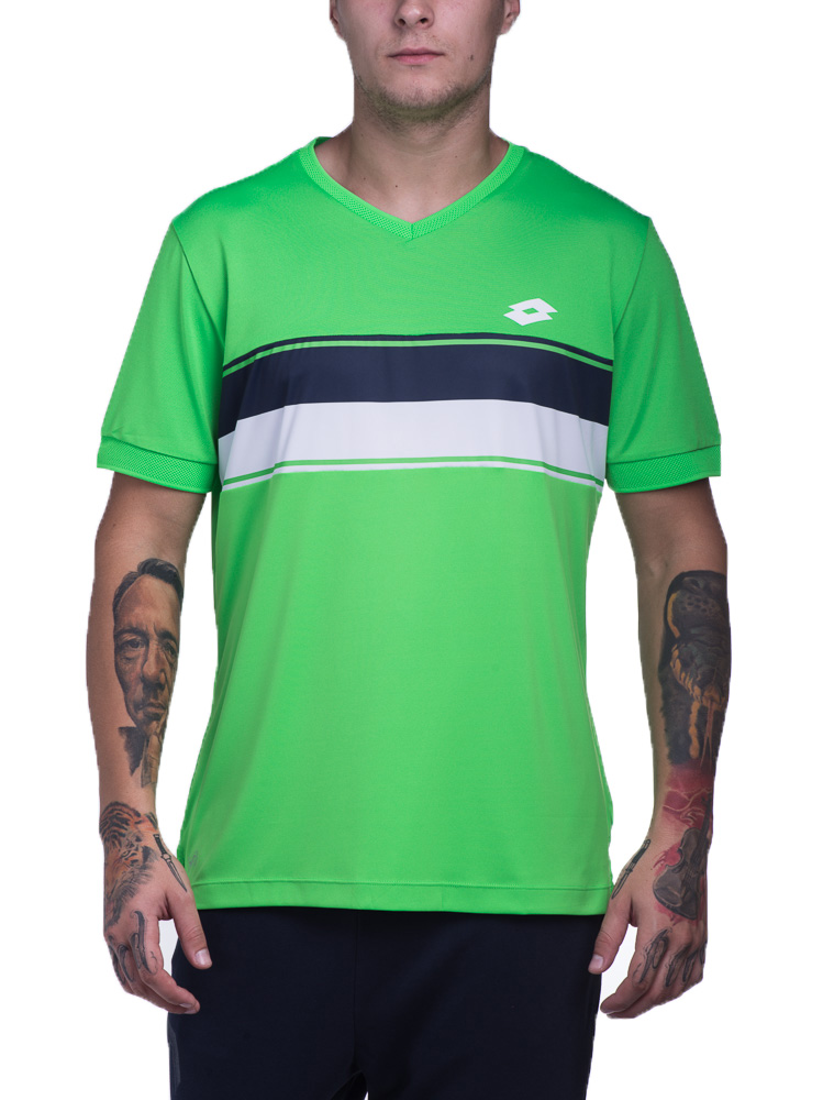 

Футболка мужская Lotto COURT TEE S6024, Fluo green/navy