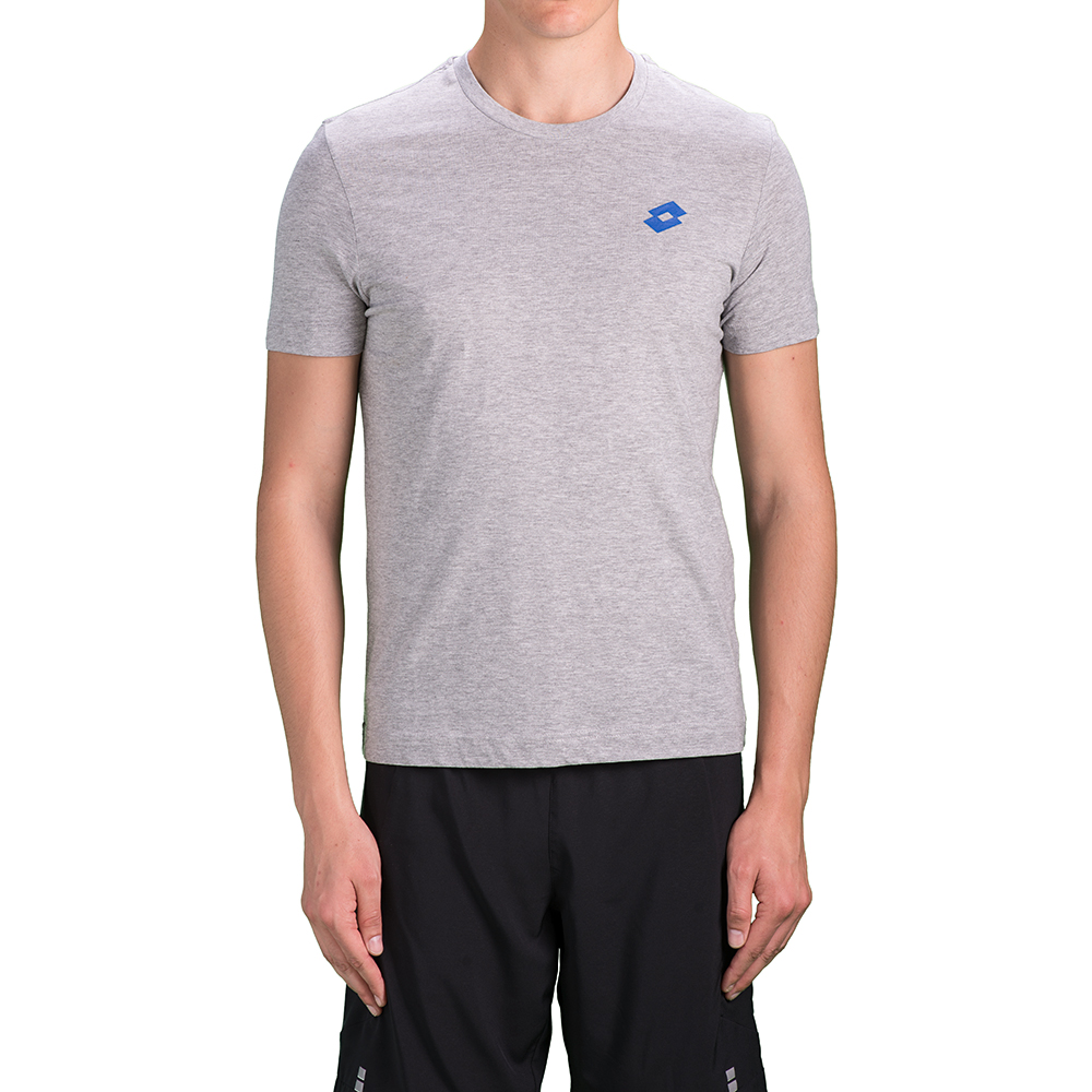 

Футболка мужская Lotto L73 TEE BS S6750, Grey dark melange/blue pacific