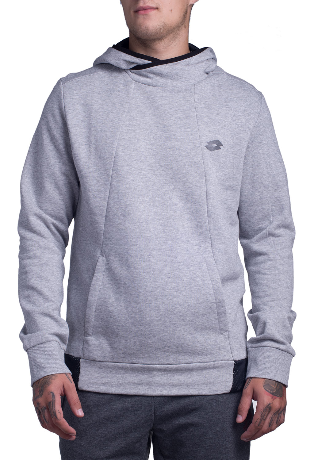 

Худи мужская Lotto BRYAN V SWEAT HD FL S8558, Grey dark melange
