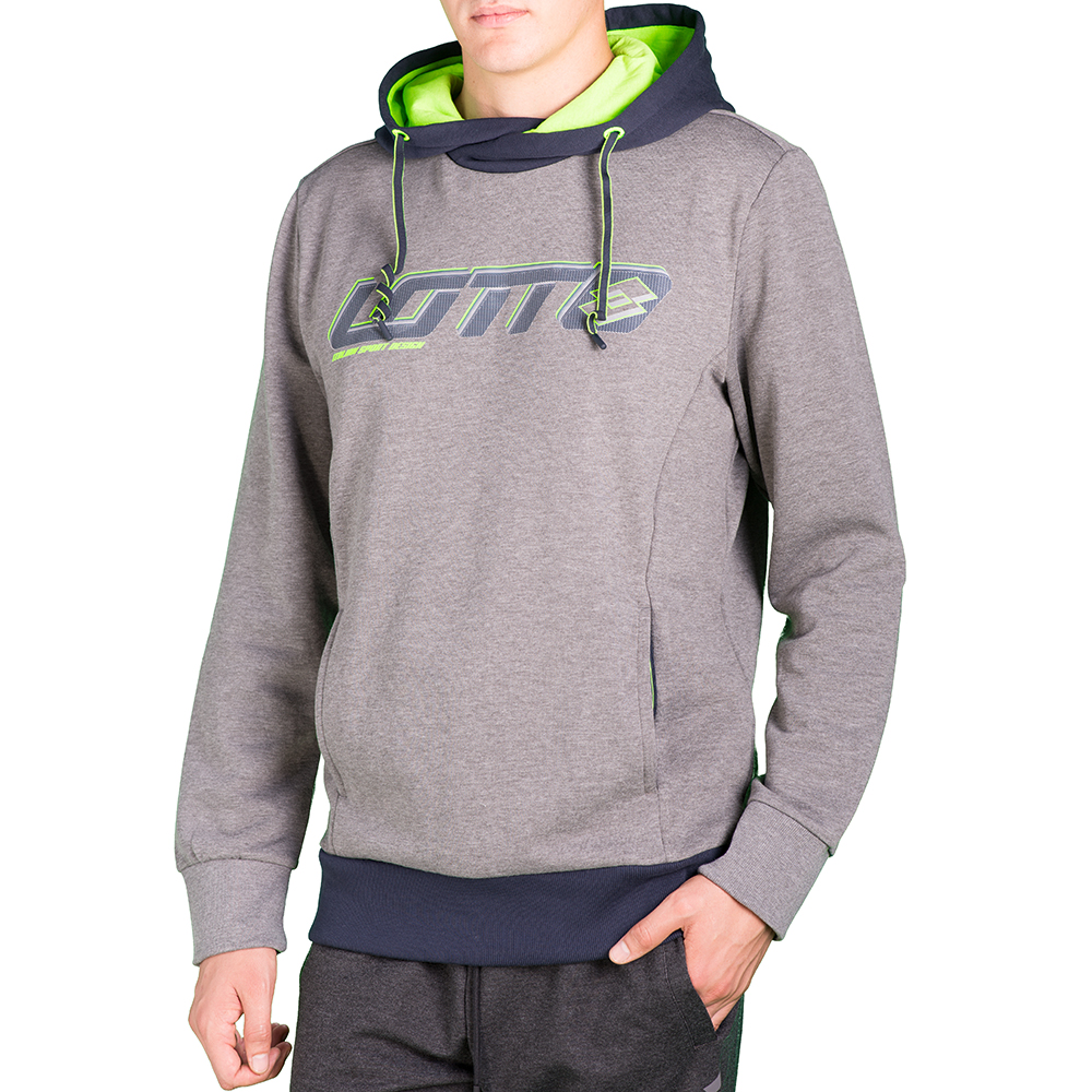 

Худи мужская Lotto DEVIN V SWEAT HD FL S8704, Graphite melange/navy