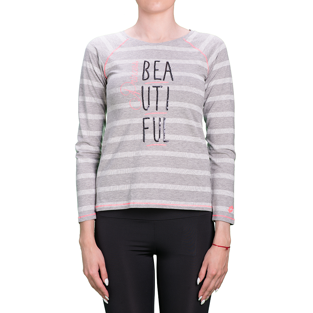 

Футболка детская Lotto DOLLY V TEE LS G S9164, Grey blade/grey dark melange