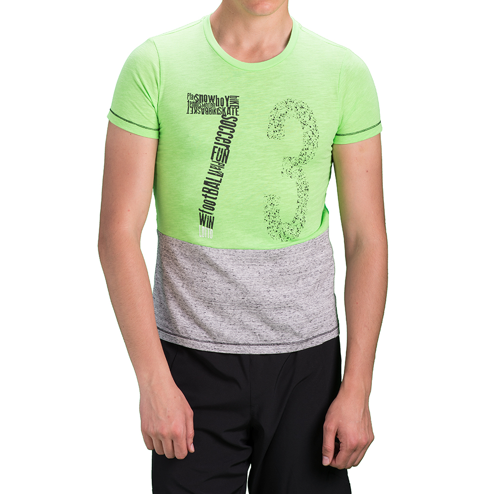 

Футболка детская Lotto MARCUS V TEE B S9202, Fluo green apple/grey melange