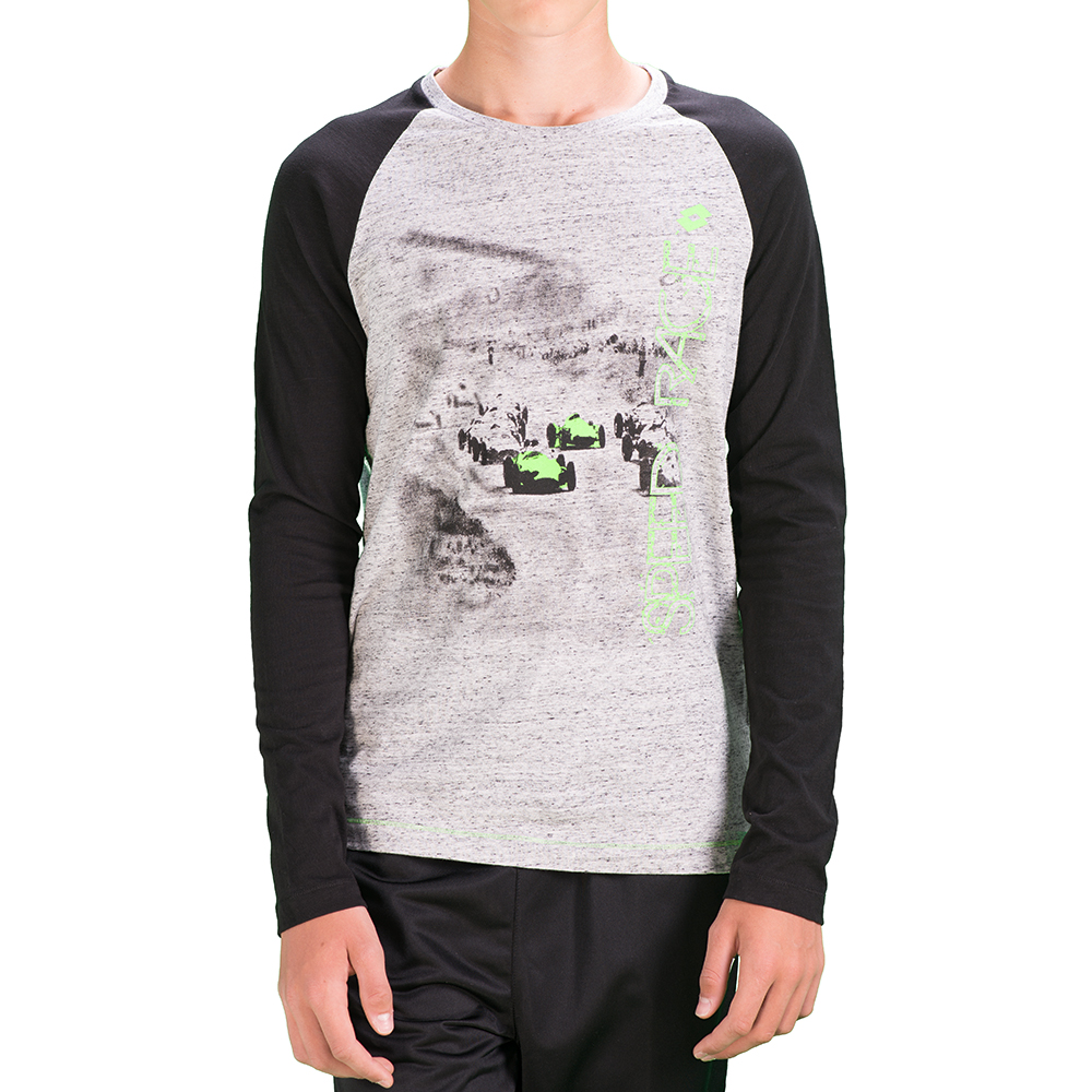 

Футболка детская Lotto MARCUS V TEE LS B S9205, Grey melange/black