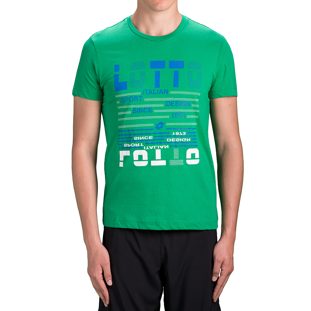 

Футболка мужская Lotto L73 II TEE LOGO PLUS S9254, Green grass/blue atlantic