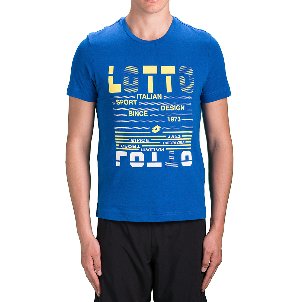 

Футболка мужская Lotto L73 II TEE LOGO PLUS S9256, Blue pacific/yellow lime