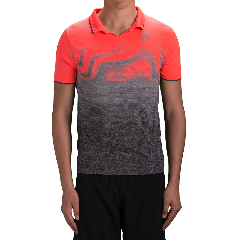 

Тенниска мужская Lotto COURT II POLO T1814, Orange bright/black melange