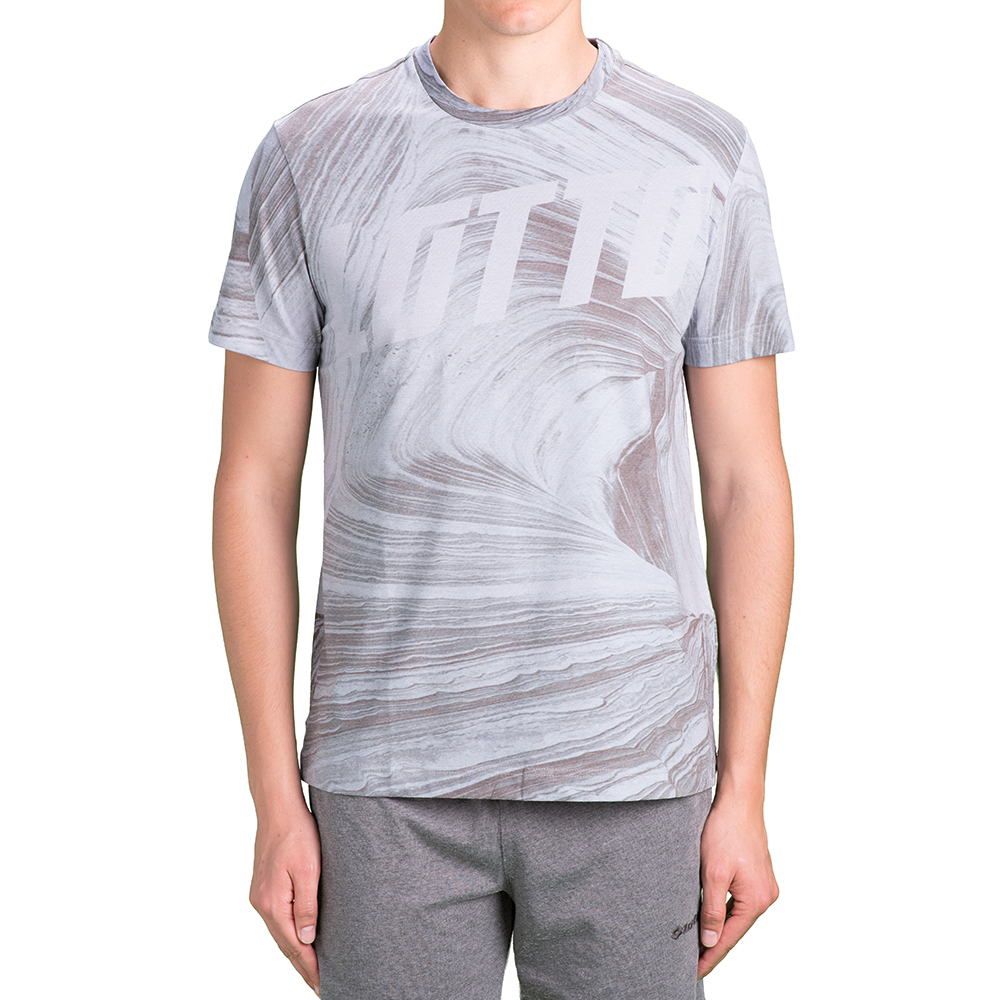 

Футболка мужская Lotto DEVIN VI TEE PRT T2405, Grey melange pewter