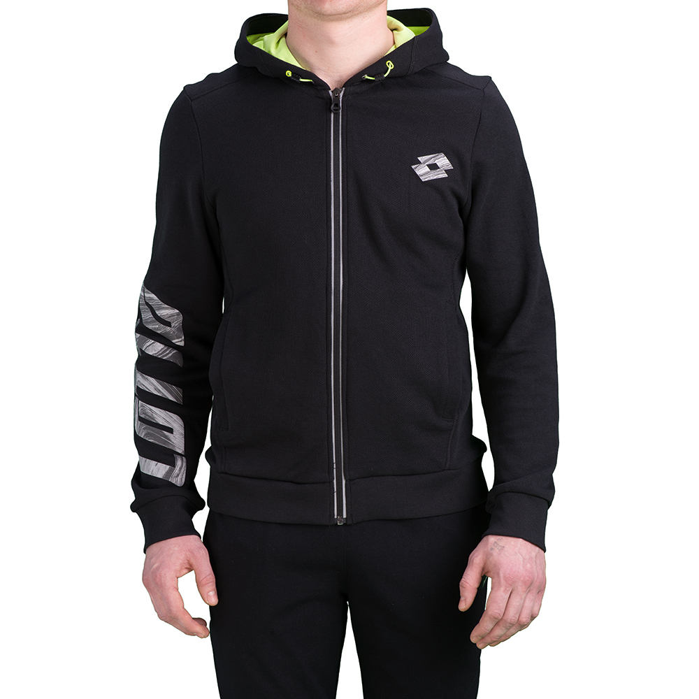 

Худи мужская Lotto DEVIN VI SWEAT FZ HD FT T2426, Black/yellow neon