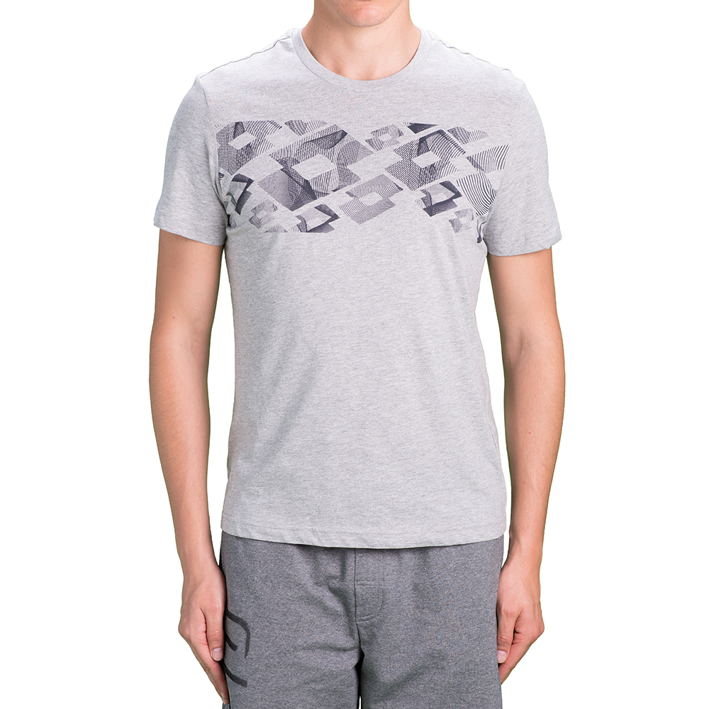 

Футболка мужская Lotto L73 III TEE LOSANGA T2686, Grey dark melange/navy