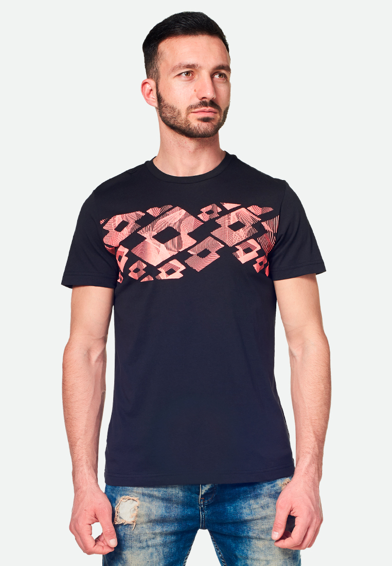 

Футболка мужская Lotto L73 III TEE LOSANGA T2687, Black/orange 805