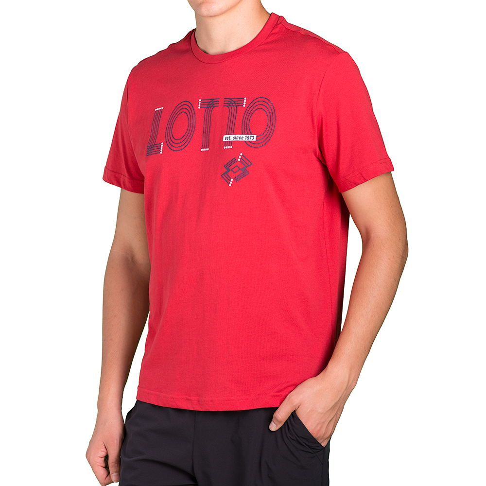 

Футболка мужская Lotto L73 III TEE LOGO T2690, Red tabasco/navy