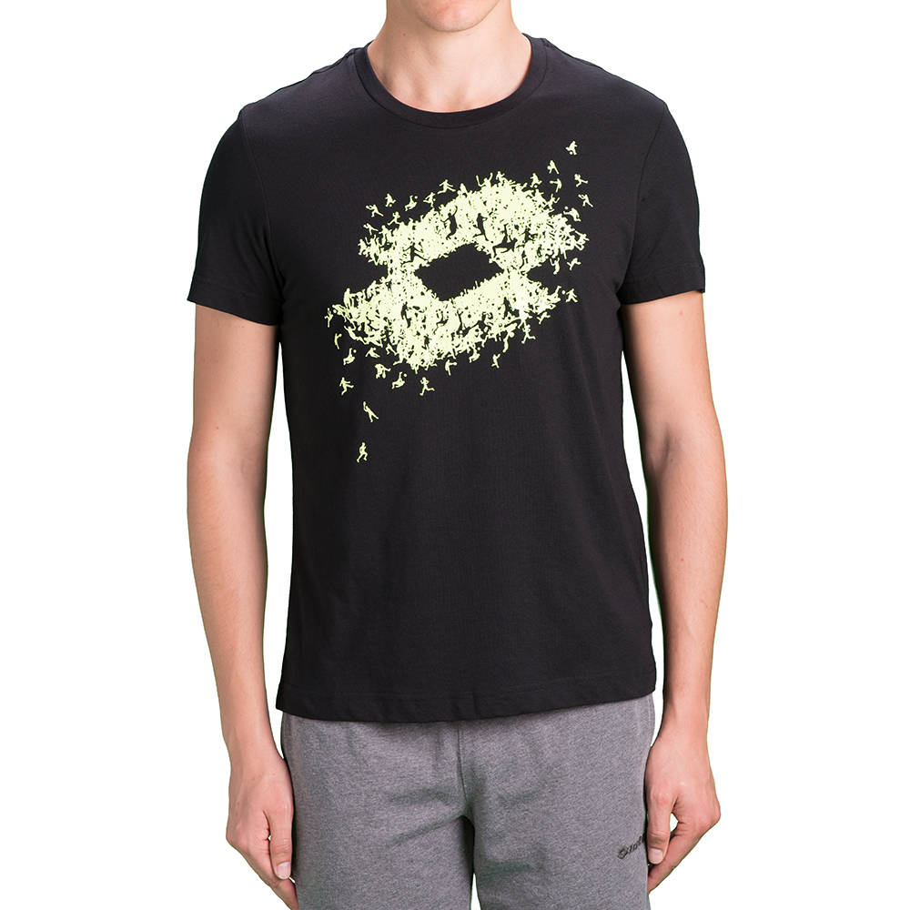 

Футболка мужская Lotto L73 III TEE LOTTO T2712, Black/yellow neon