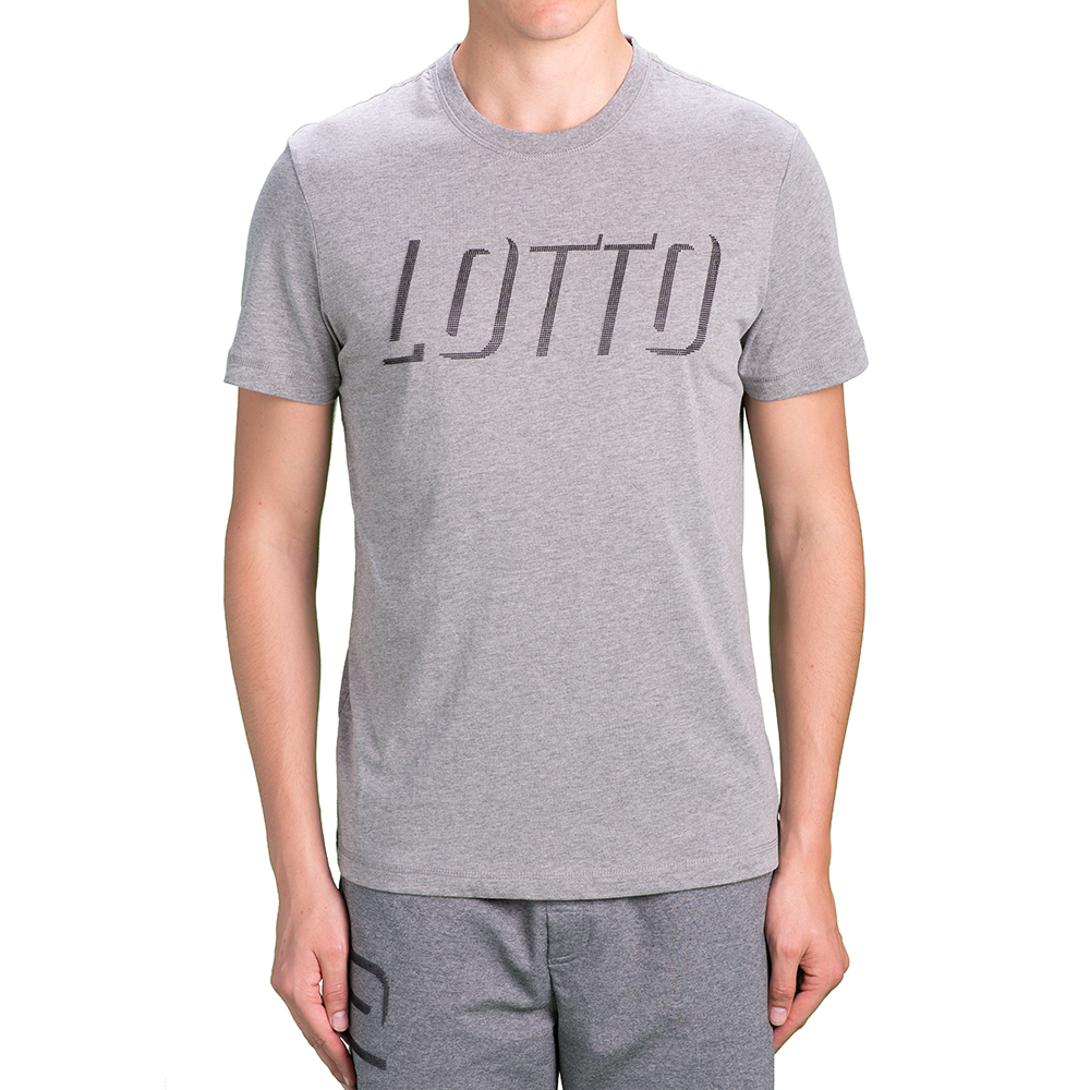 

Футболка мужская Lotto AARON VI TEE T2949, Grey melange/black