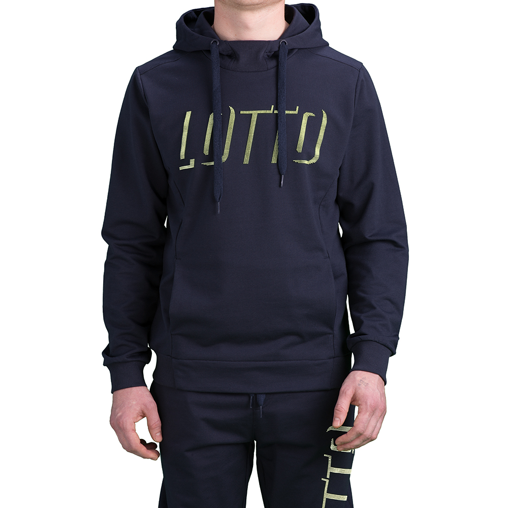 

Худи мужская Lotto AARON VI SWEAT HD T2960, Navy deep/yellow neon