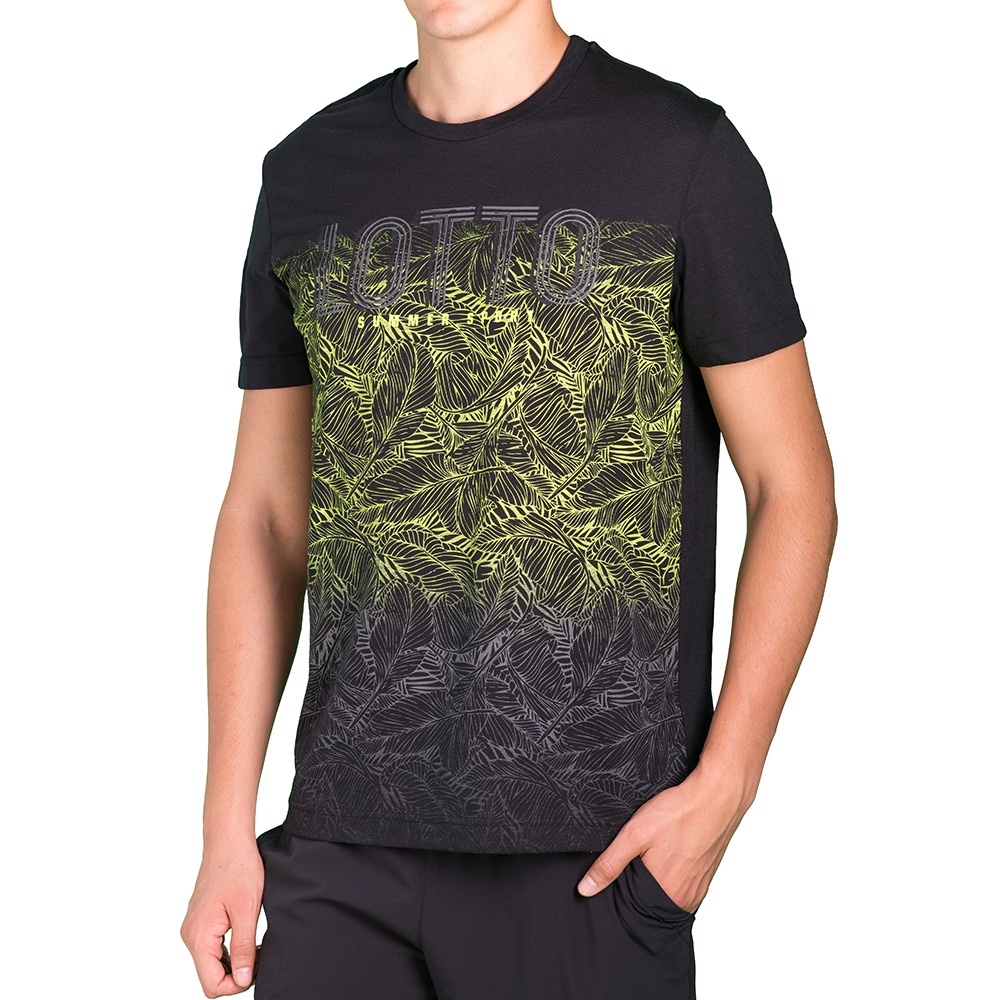 

Футболка мужская Lotto L73 III TEE BEACH T3142, Black/yellow neon