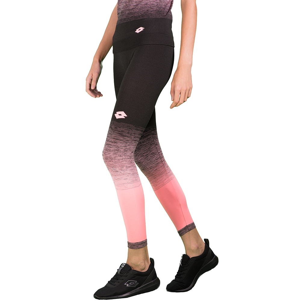 

Леггинсы женские Lotto WELL-FIT LEGGINGS SML W T5198, Black/pink candy neon