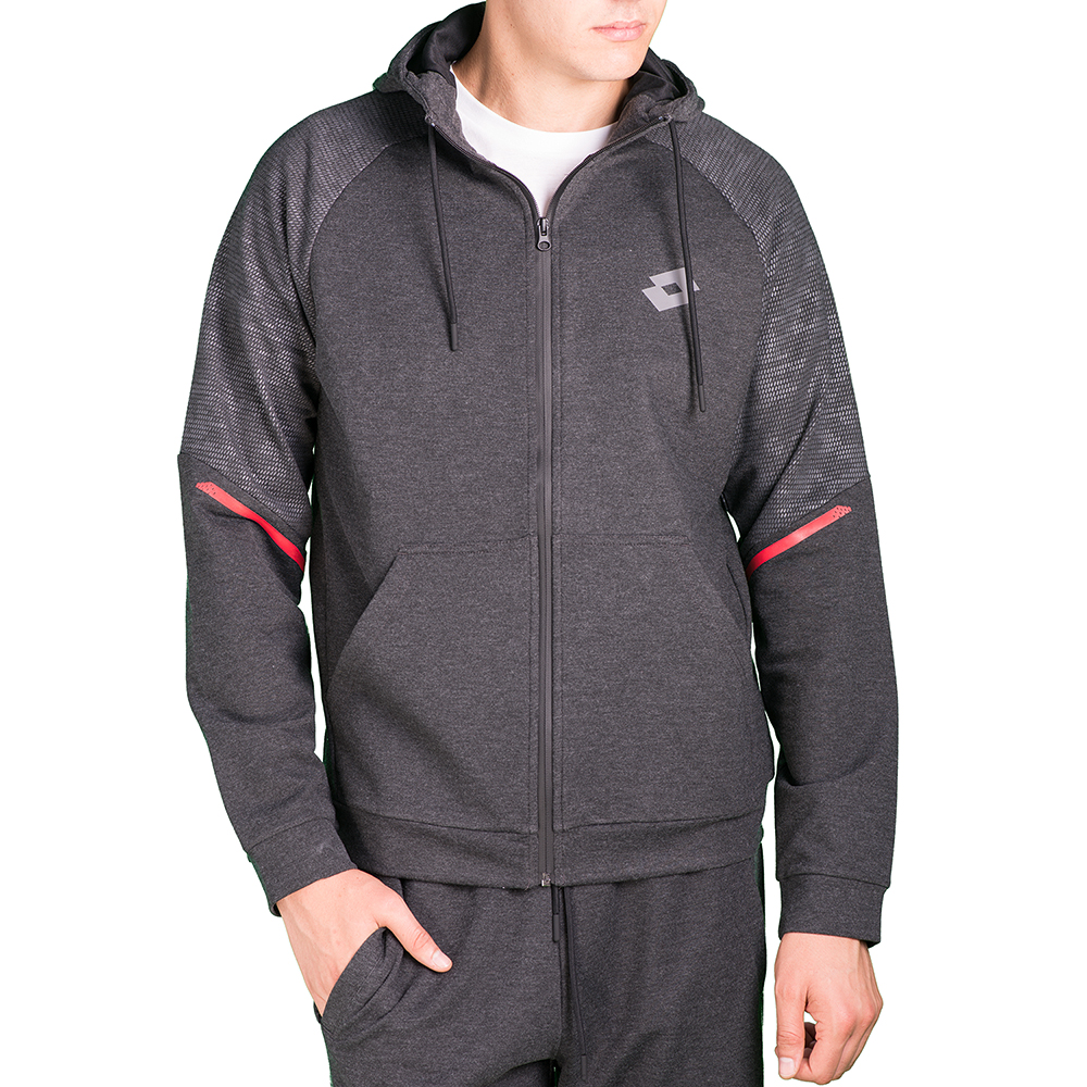 

Худи мужская Lotto WREN VI SWEAT FZ HD T5918, Black melange